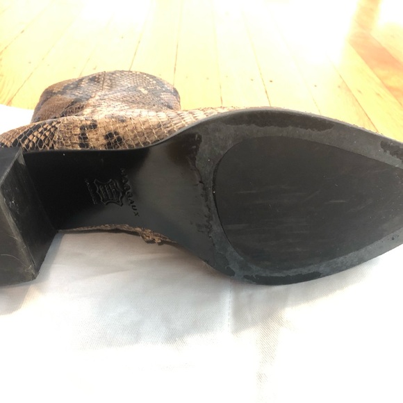 GUC Margaux The Downtown Boot Python Embossed Brown 39.5 - Picture 6 of 16